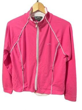 L-RL Lauren Active Ralph Lauren Pink Women's Full-Zip Athletic Jacket Size XL